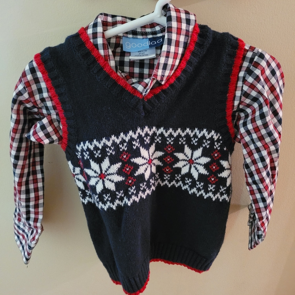 Christmas shirt and vest 2T